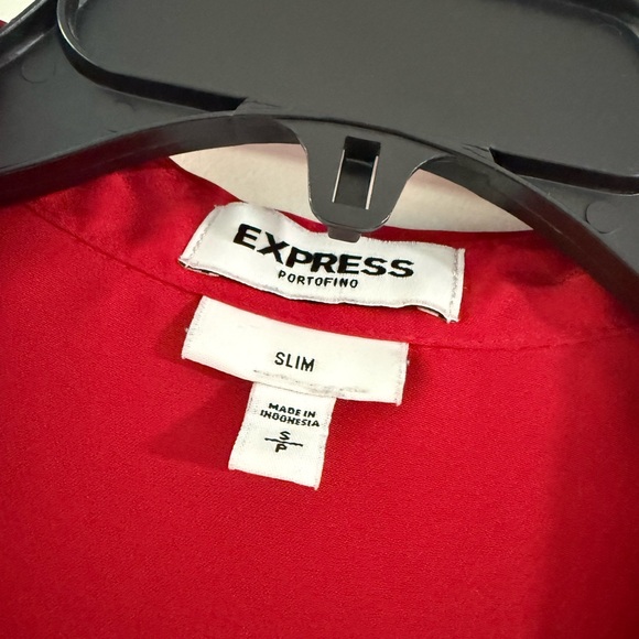 Express 3 Portofino Shirt Slim Small , black kisses, red and white Long Sleeve. - Picture 4 of 11